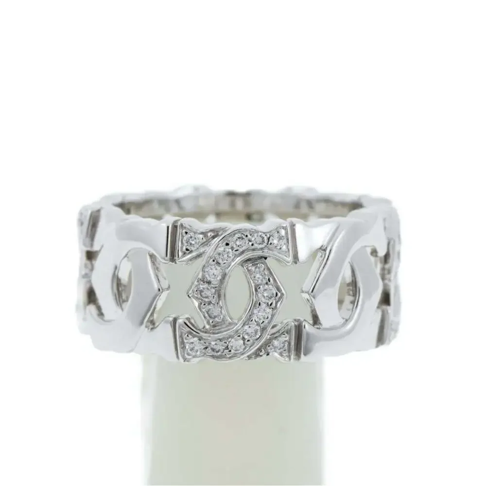 CARTIER Silver Diamond 2C Ring